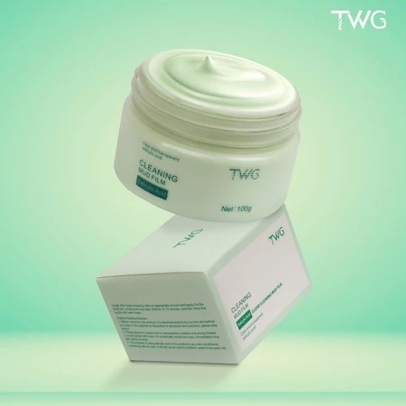 TWG Clear Cleaning Mud Film Mask Salicylic Acid Anti Pores & Acne Clay Mask 100g