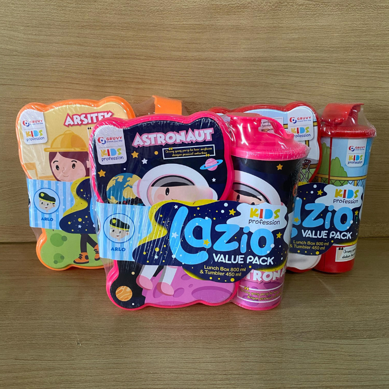 BEAUTYLAND BIGGY LAZIO VALUE SET LUNCH BOX TEMPAT BEKAL MAKAN + MINUM ANAK SERBAGUNA