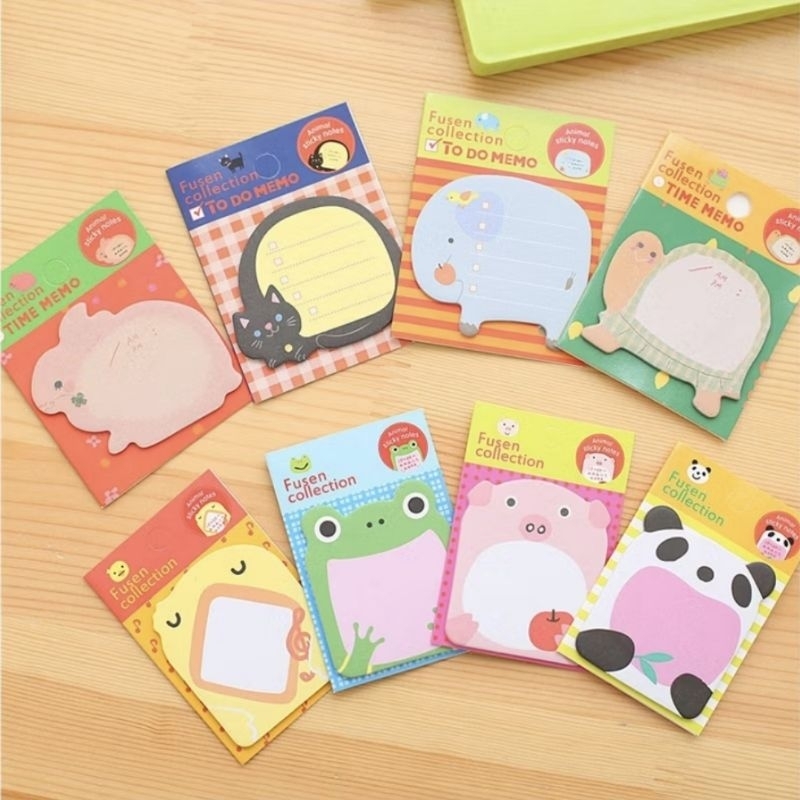 

Memo Sticky Notes Zoo Animal Buku Catatan Kecil Mini Book Karakter Lucu