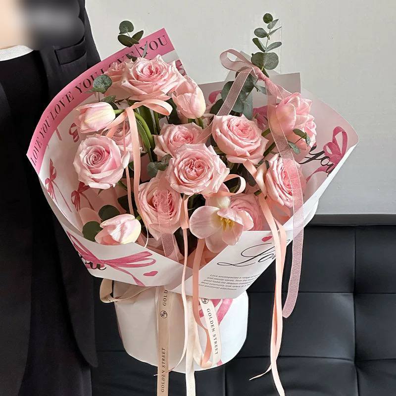 

10pcs Cellophane Pita Korean/ Kraft Paper Motif Pita/ Kertas Buket / Wrapping Buket Pita