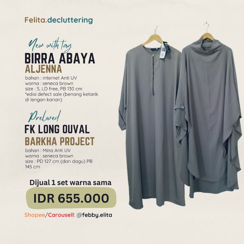 set New With Tag Birra Aljenna FK Long Ouval Barkha Seneca Brown