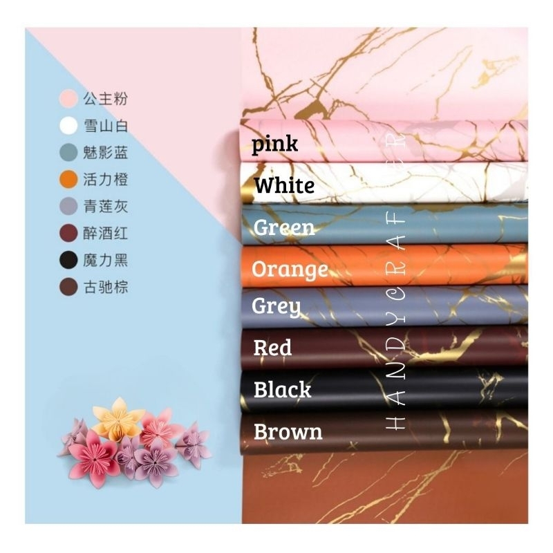 

Cellophane marble kertas buket