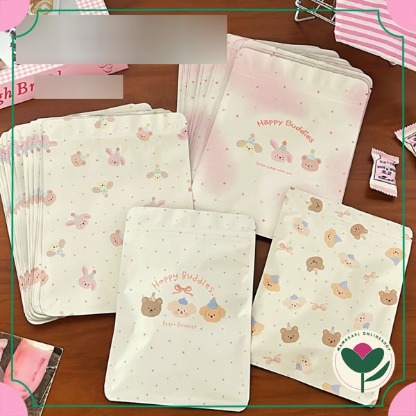 

Bear buddies ziplock cute kantong packing aksesoris lucu gambar beruang MK1950