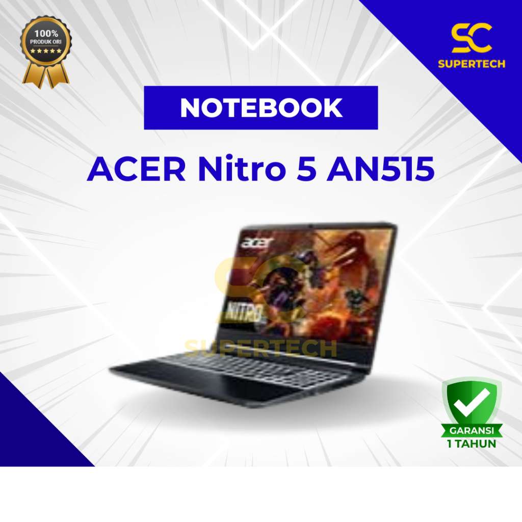Notebook Acer Nitro 5 AN515-57-55XN i5 11400H 8GB 512GB GTX1650 Win11