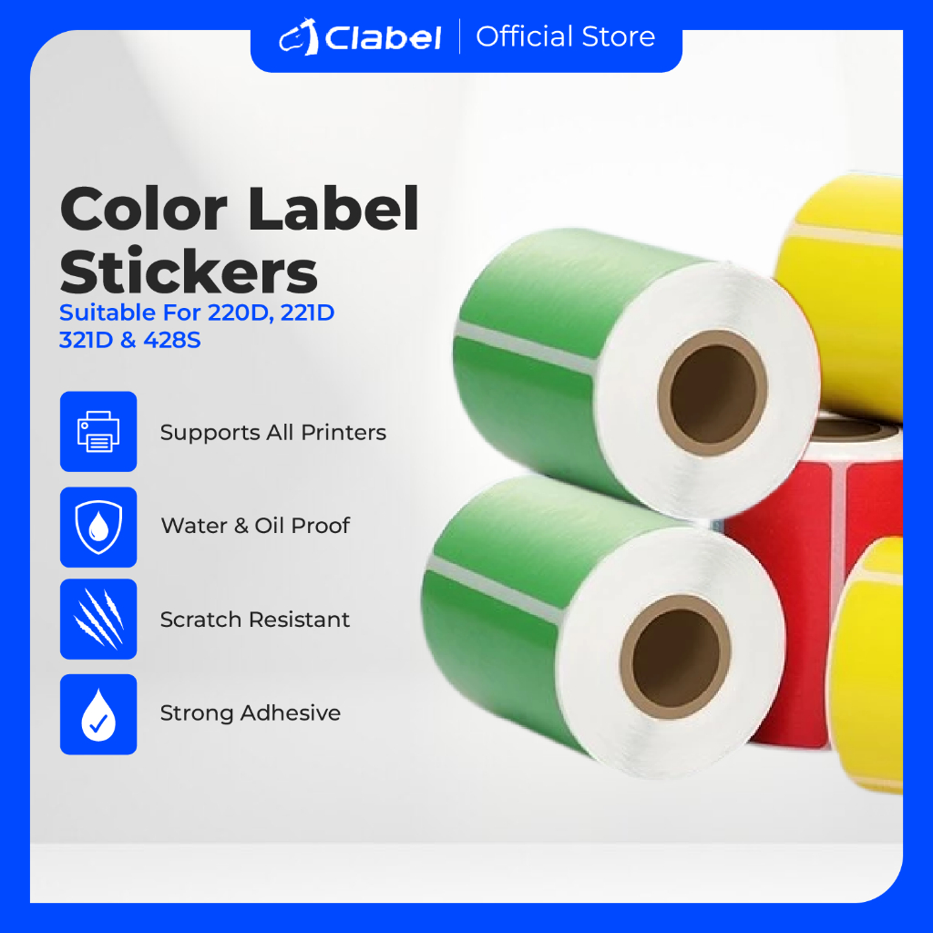 

CLABEL Kertas Thermal Sticker Label Warna 40x30mm