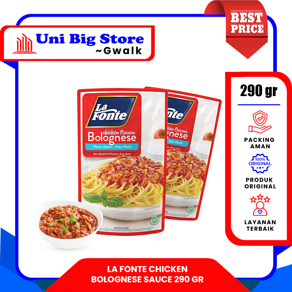 

LA FONTE CHICKEN BOLOGNESE SAUCE SAUS AYAM BOLONESE - 290 gr