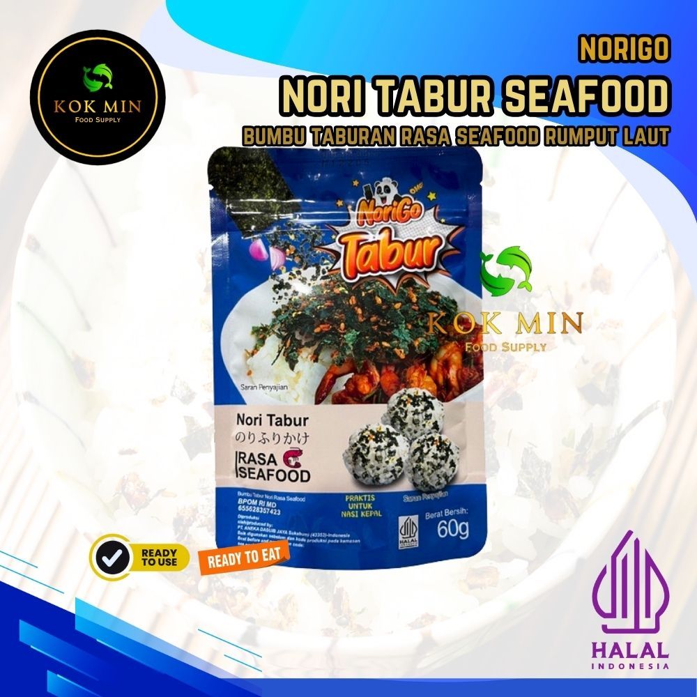 

Norigo Seafood Roasted Nori Furikake / Rumput Laut Panggang Tabur Rasa Seafood - 60 gram