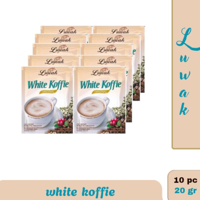

KOPI LUWAK WHITE COFFEE PER RENCENG ISI 10 saset