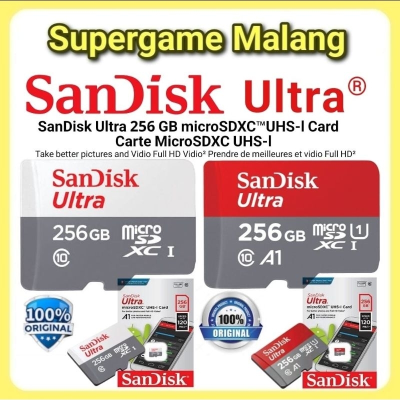 Micro SD Memory Card 256 GB Giga Original Ori Sandisk
