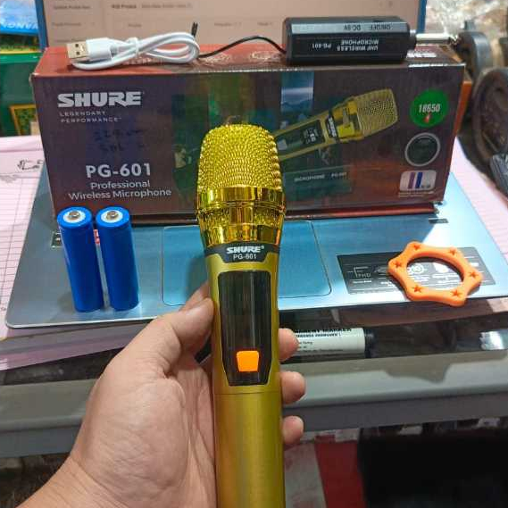 Mic Sure PG 601 Wireless Baterai Bisa Di Isi Ulang Harga Murah Berkualitas
