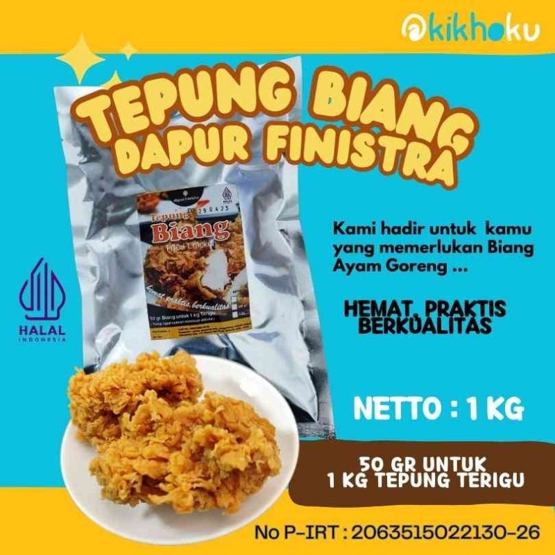 

Tepung Biang Fried Chicken Ayam Goreng 1 kg merk Dapur Finistra