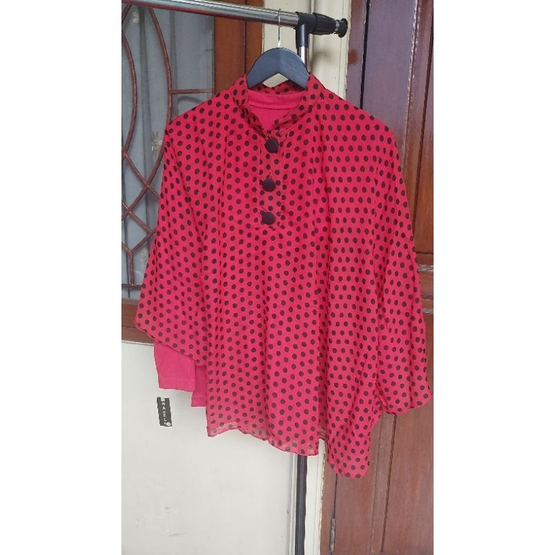 Dhiya blus blouse big size sifon jumbo + inner BARU BUKAN PRELOVE