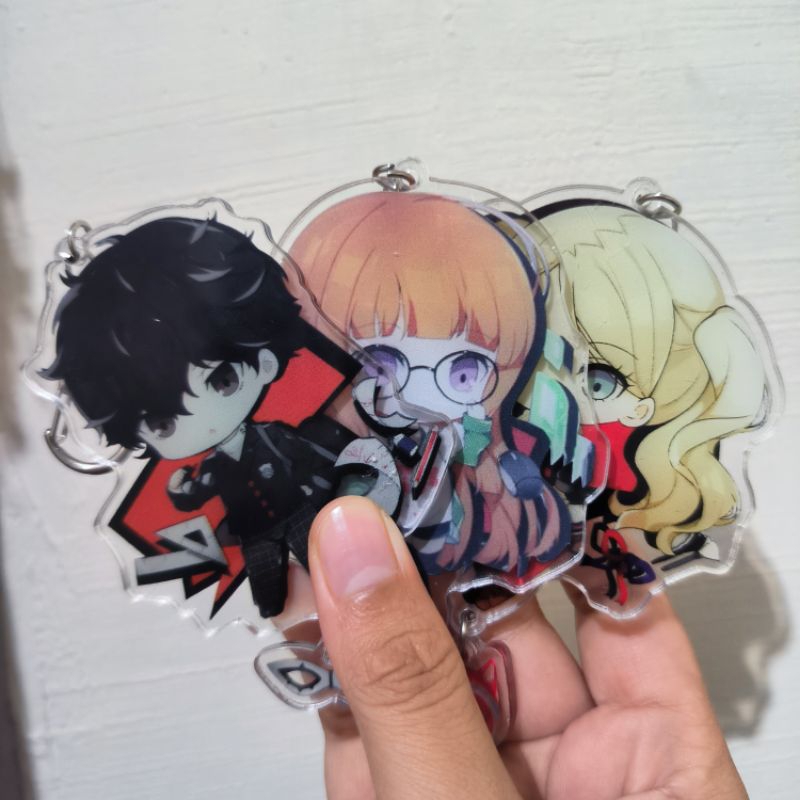 Keychain akrilik persona 5 Amamiya Ren, Ann Takamaki, Sakura Futaba
