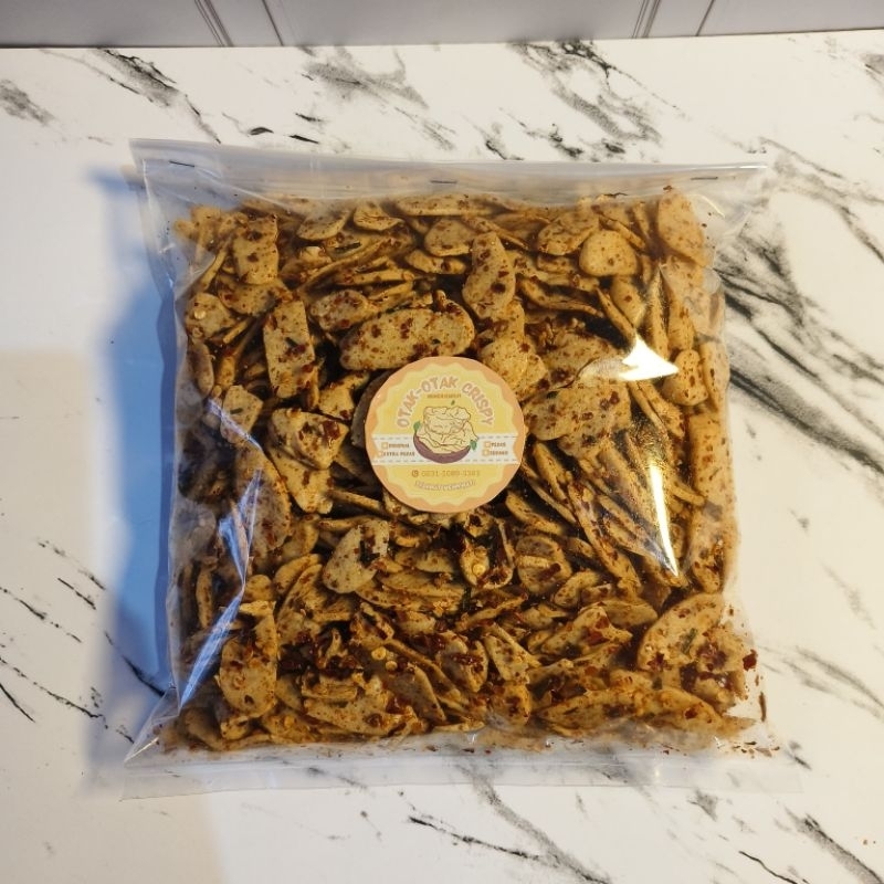 

OTAK-OTAK Crispy pedas daun jeruk 500g