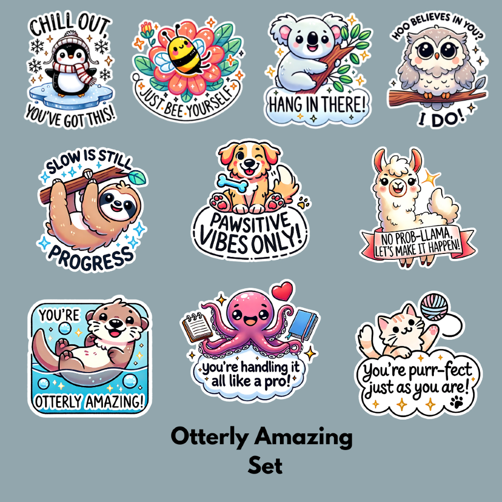

HeyDeary Stickers Set Witty Say