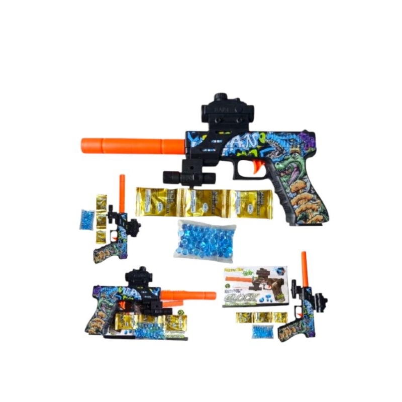 Tembakan Anak Handgun Watergel Mainan Glock Water Gel laser Mainan anak