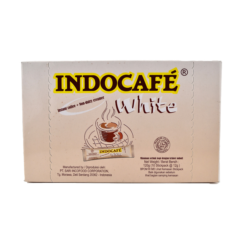 

Kopi INDOCAFE White Coffee isi 30's / BOX ISI 10'S