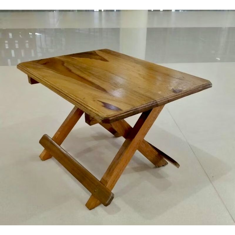 Meja Lipat Kayu Jati Rehal Al-Qur'an Jumbo Meja Belajar Rehal Ngaji