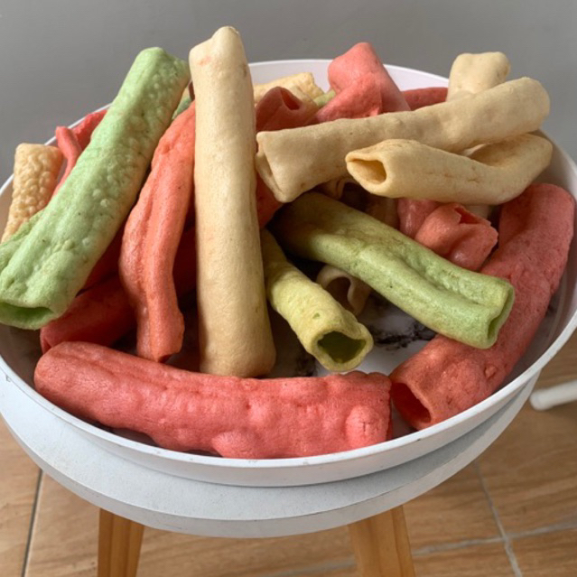 

(termurah) 1kg Cemilan Kerupuk Impala atau Lompong Gurih Enak Siap Makan