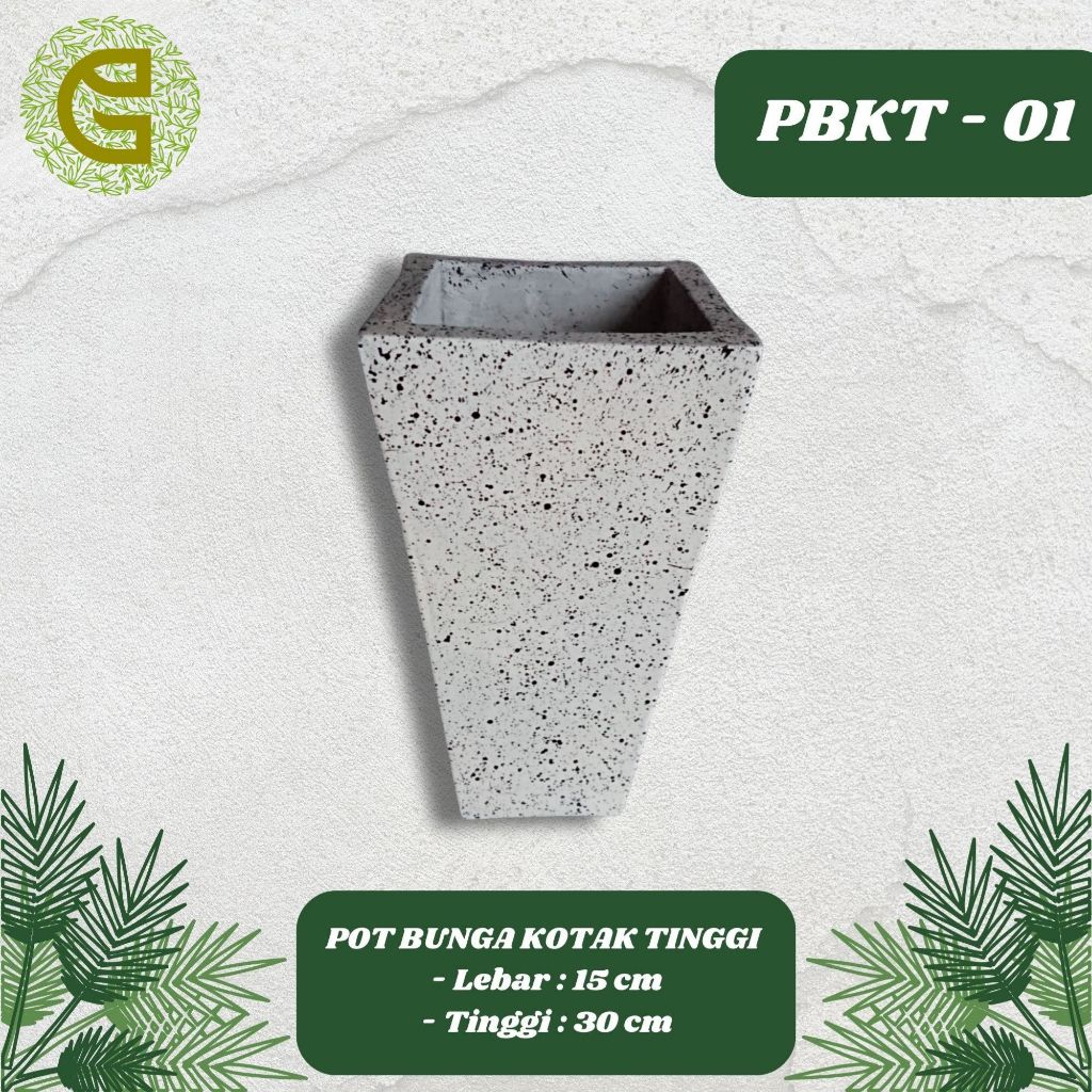 Pot Bunga | Pot Bonsai | Pot Semen | Pot Murah | Panjang & Lebar 15 Cm x Tinggi 30 Cm