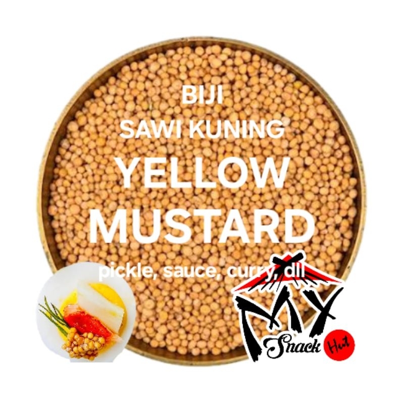 

YELLOW MUSTARD SEED 250GR BIJI SESAWI SAWI KUNING ORGANIK ORGANIC MUSTAR UTUH HUANG JIE CAI ZI 黄芥菜籽