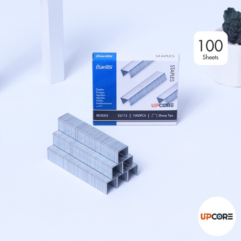 

[Omar Pasha Stationery] Bantex Staples 23/13 Ujung Tajam Anti Karat | Untuk 80 Lembar Kertas | Isi 1000 Pcs