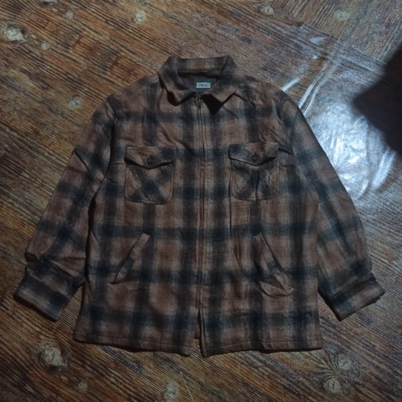 Uniqlo Wool Veterano Flanel Zipper 4 pocket
