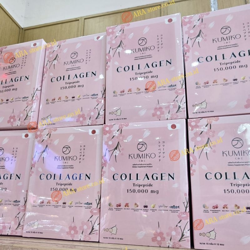 [ READY STOCK ] KUMIKO COLLAGEN DRINK - 15 SACHETS 100% ORIGINAL
MADE IN THAILAND