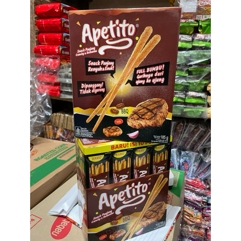 

Apetito stik Bbq 1 box isi 10 bungkus