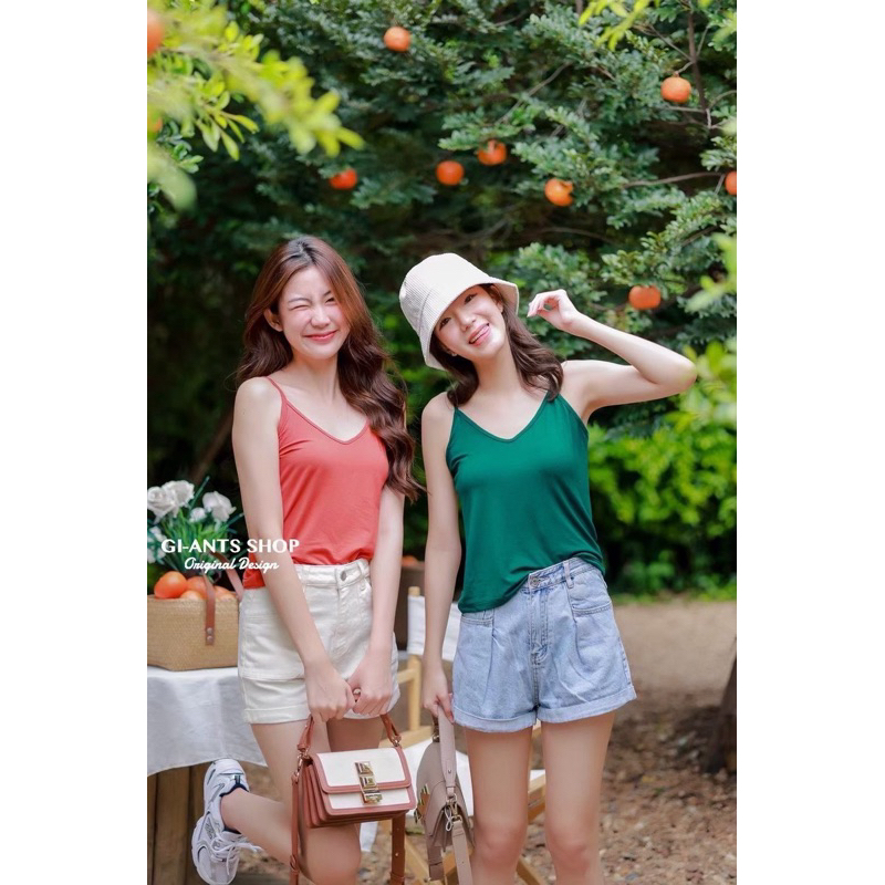 GIANTS TANKTOP 002 BASIC WANITA KATUN STRETCH KOREAN