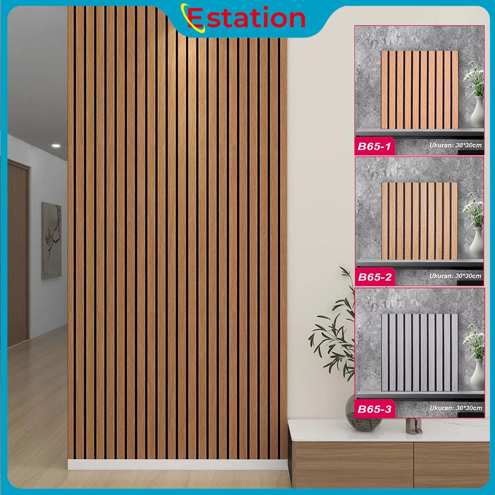 BIG SALE Estation - PREMIUM Wall Panel PVC+foam WoodPanel Dinding 3D PVC+foam Wpc Panel Terlengkap