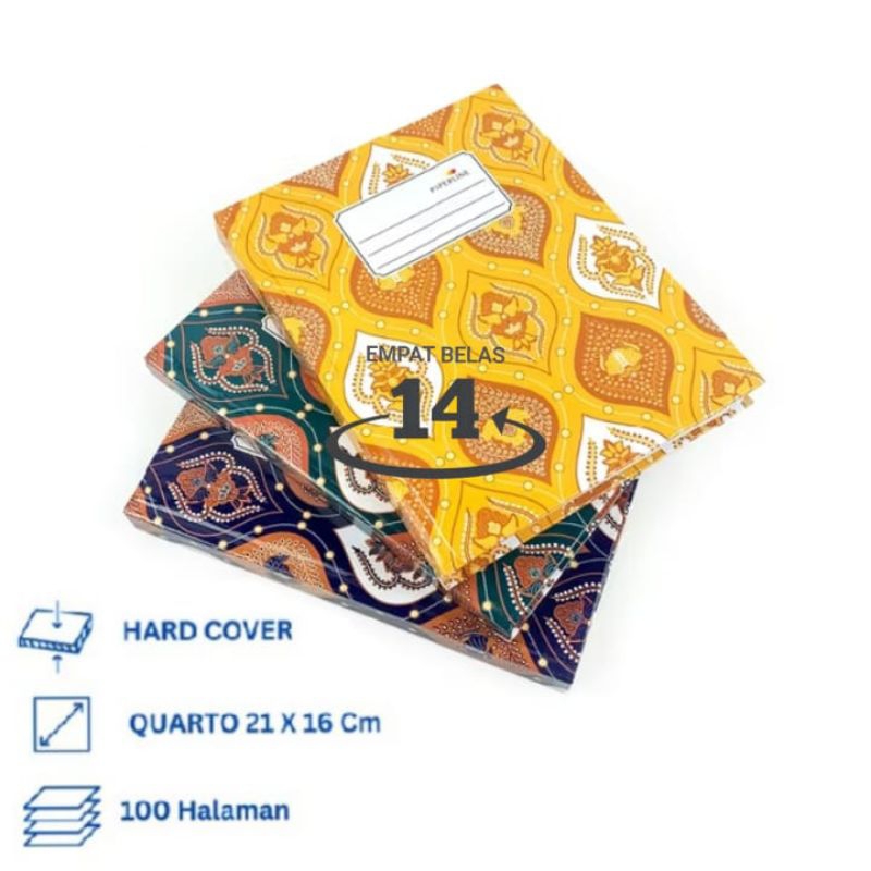 

Buku Tulis Hard Cover Quarto 100 Lembar Paperline ( Per 1 Buku )