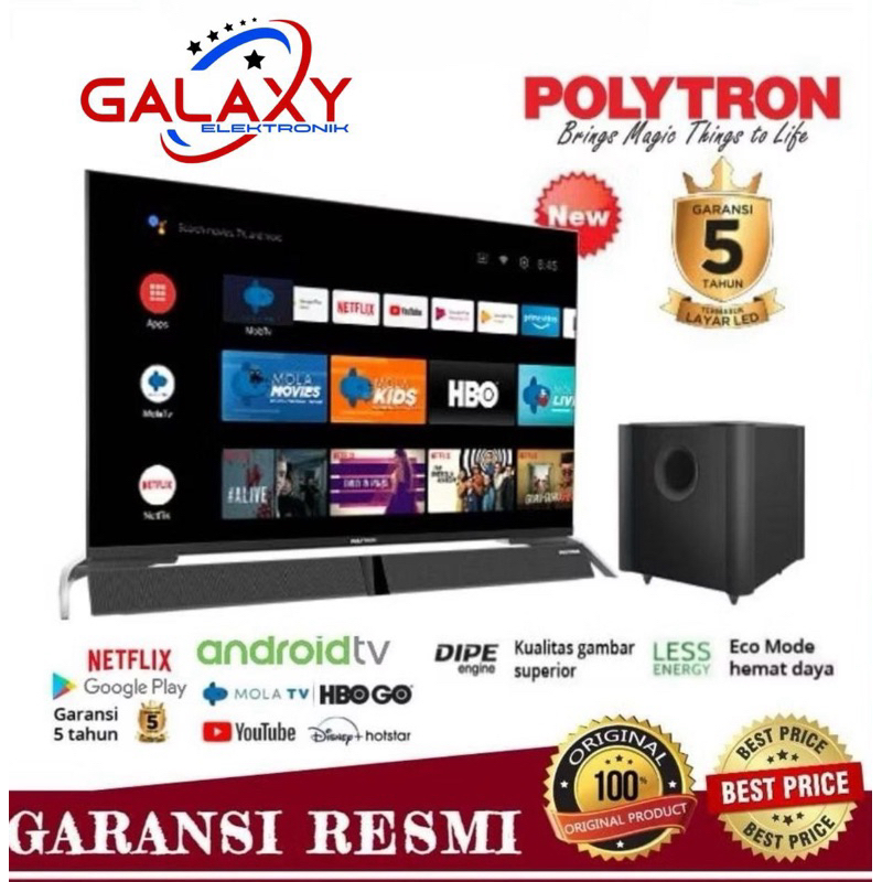 LED TV 43 INCH POLYTRON GOOOGLE TV FHD PLD 43BAG9953
