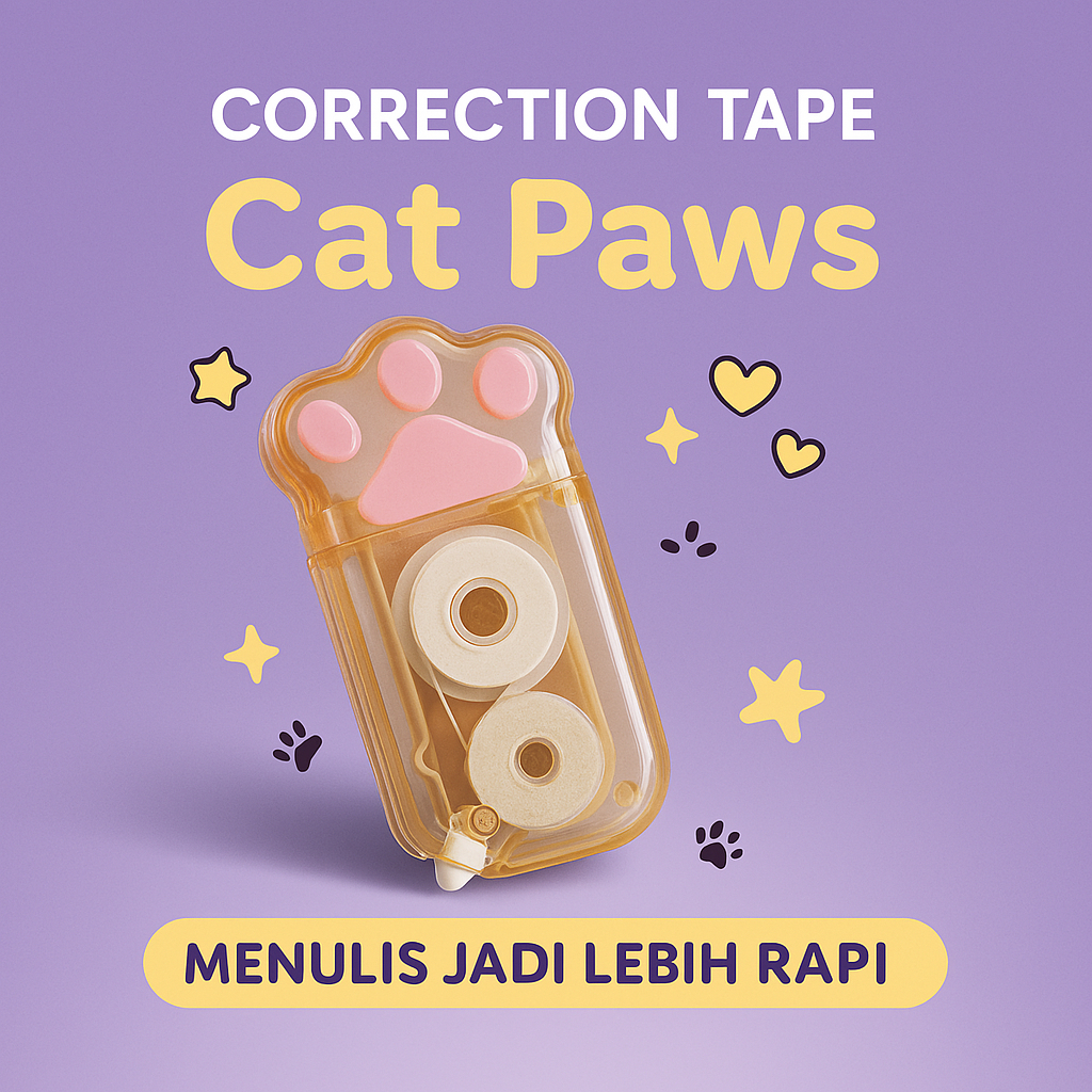 

Pita Koreksi Correction Tape Lucu Bentuk Kaki Kucing Cat Paw Alat Tulis Gemoy untuk Sekolah