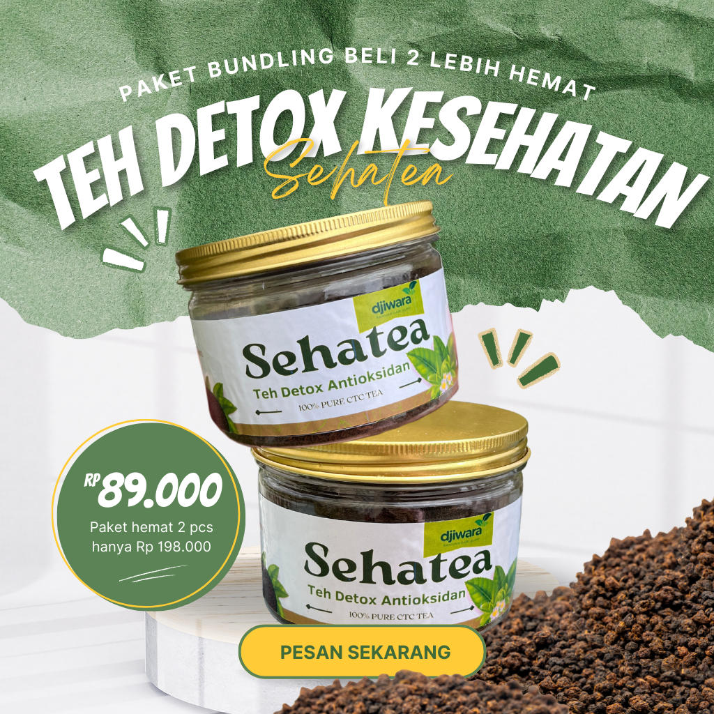 

Djiwara Sehatea – Teh CTC Premium Beli 2 Lebih Hemat | Detox, Antioksidan, & Lancarkan Pencernaan