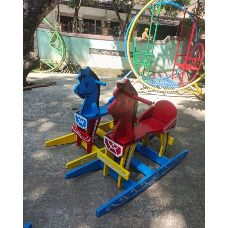 KUDA GOYANG BAHAN KAYU MAINAN ANAK TK DAN PLAYGROUP || MAINAN ANAK ANAK BAHAN KAYU BESTSELLER || MAI