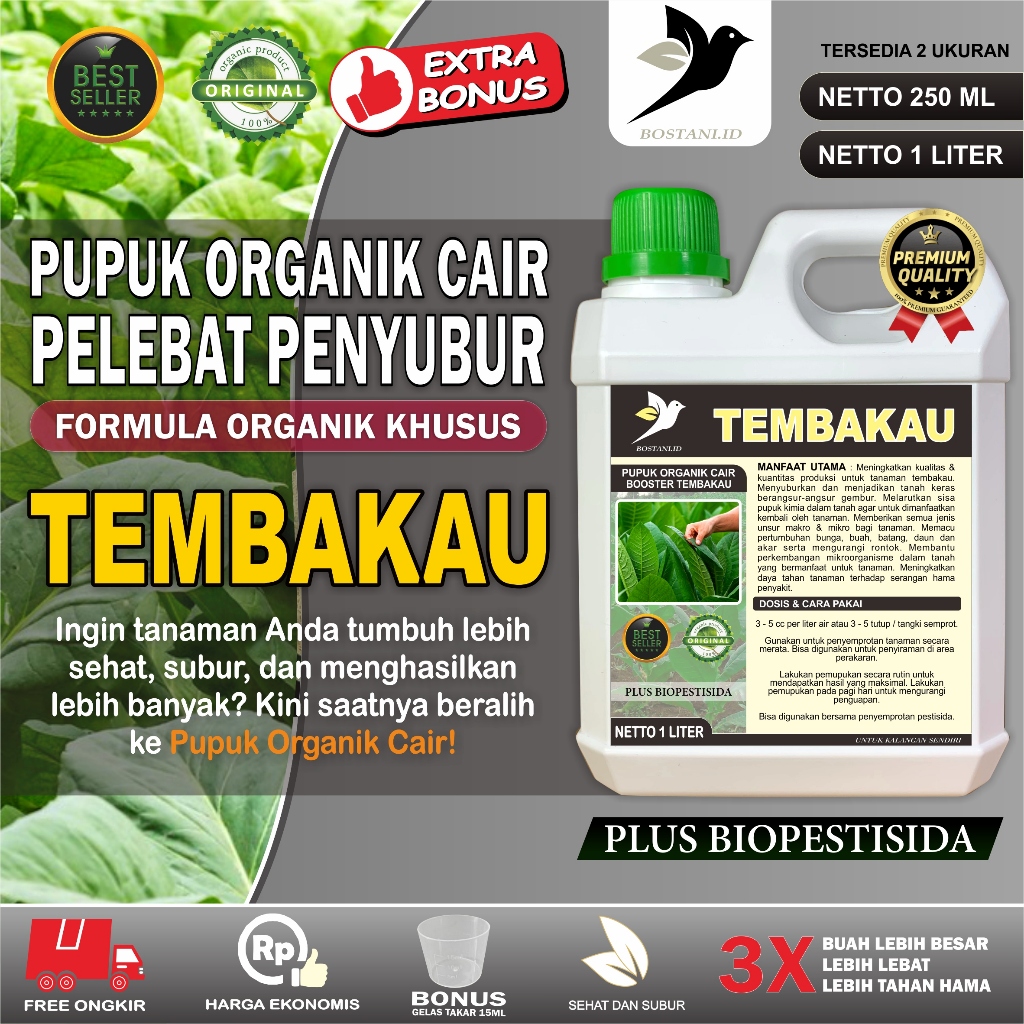 Pupuk Organik Cair Tembakau / Booster Tembakau / Pupuk Tembakau Cair  / Nutrisi Tembakau / POC Temba