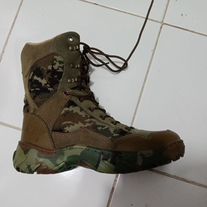 sepatu pdl loreng merk weba kostrad