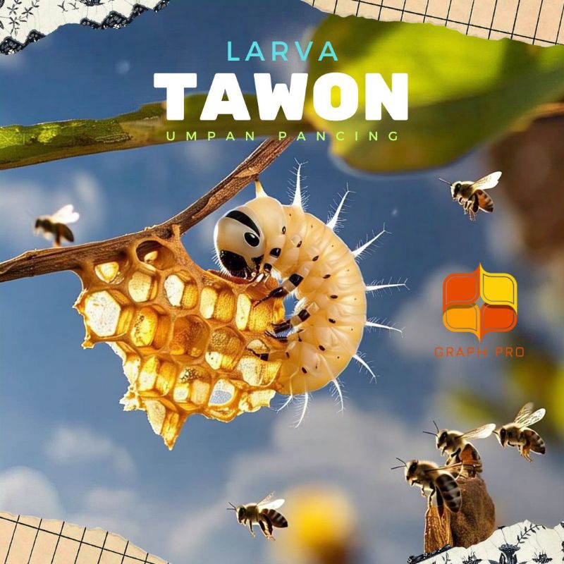 Larva Tawon umpan pancing