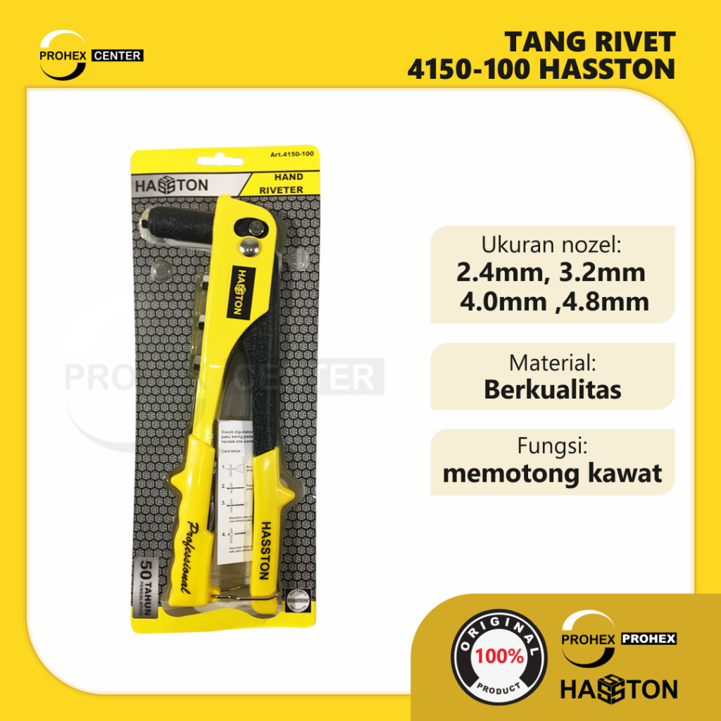 Tang Rivet Hasston Prohex Hand Riveter Ripet Rifet