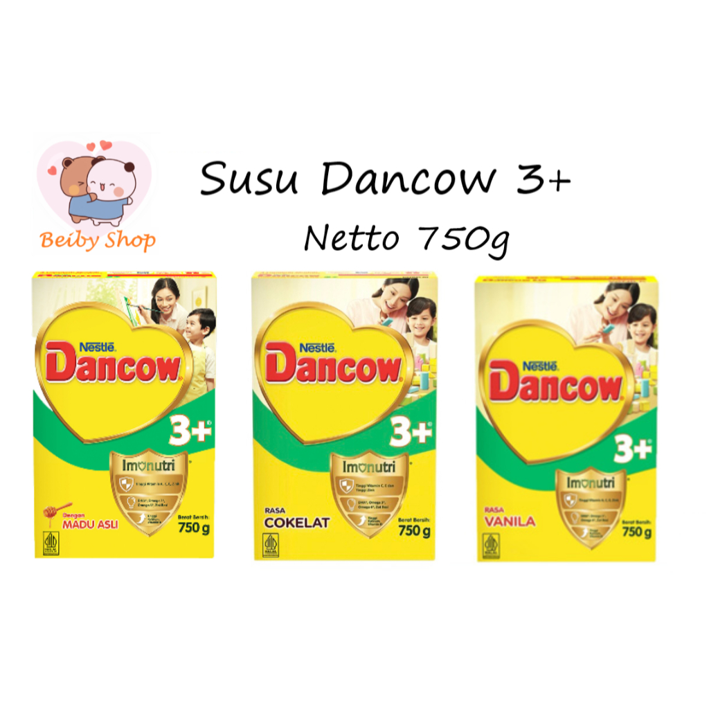 Susu Anak DANCOW Tahap 3+ (Usia 3-5 Tahun) Rasa Vanila /Madu /Coklat Isi 750Gram