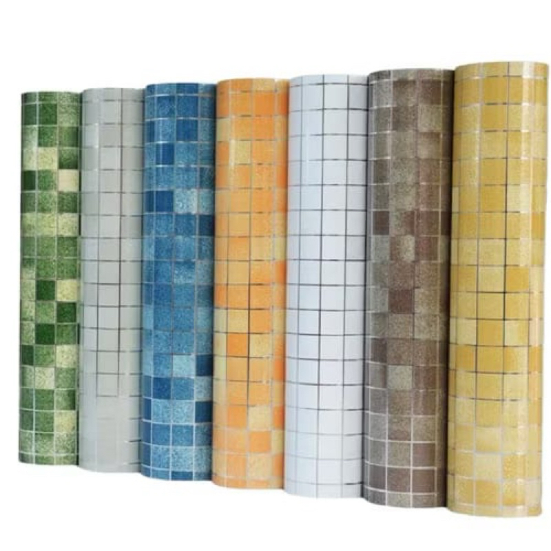 Promo Sale Termurah Wallpaper Stiker Dinding Dapur Motif Keramik 45cmx100cm