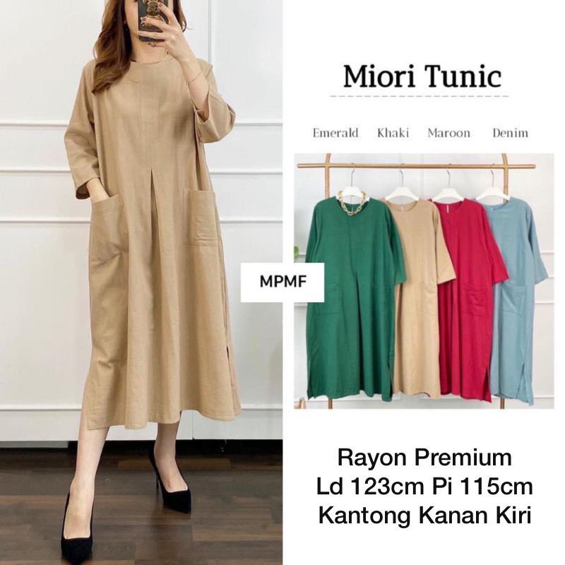 HOT Atasan Wanita Tunic Miori Polos Jumbo Set Rayon Premium Atasan Wanita Tunic Atasan Wanita Polos