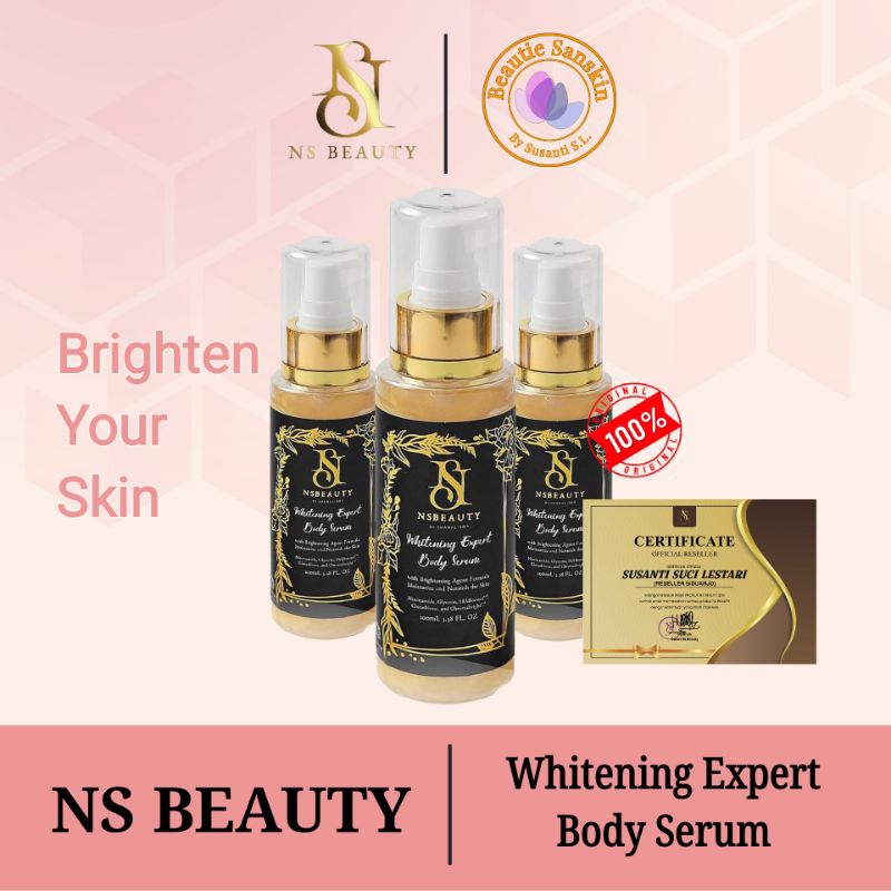 NS BEAUTY || BODY SERUM PEMUTIH DAN PENCERAH BADAN 100ML/ Body Serum BPOM