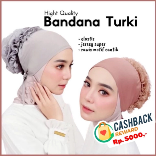 𝐀𝐫𝐟 - Ciput Inner Turki Sanggul/Ciput Turki Cepol Tali belakang