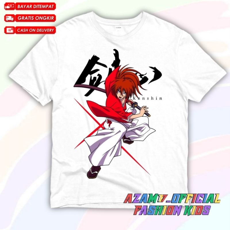 (BISA COD) Kaos Anak Baju Anak Anime Rurouni Kenshin Free Nama / Kaos Tshirt Anak Film Anime Manga R