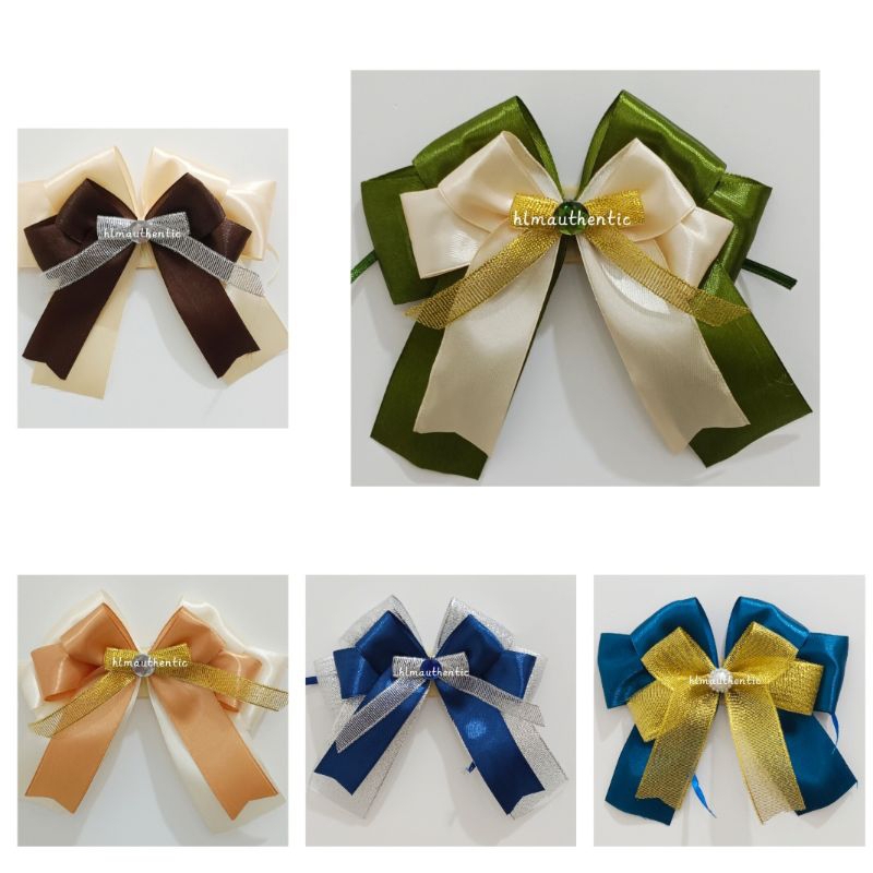 

PITA JADI HIAS HAMPERS SIAP PAKAI UNTUK SEGALA ACARA UK.Pita +-12x12cm PITA SATIN TEMPEL/BESEK/SIAP PAKAI