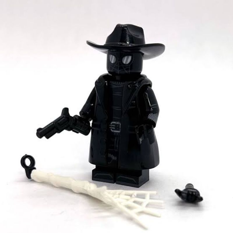 lego figure spiderman noir minifigure spiderman spiderverse