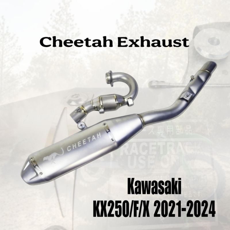 Knalpot Cheetah Exhaust Kawasaki KX250 KX250F KX250FX 2021-2024 Titanium Header