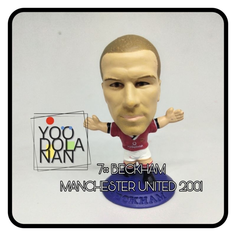 7# BECKHAM - MANCHESTER UNITED 2001 CORINTHIAN MICROSTARS SOCCERSTARZ FIGURE PEMAIN BOLA